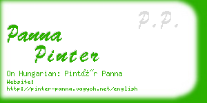 panna pinter business card